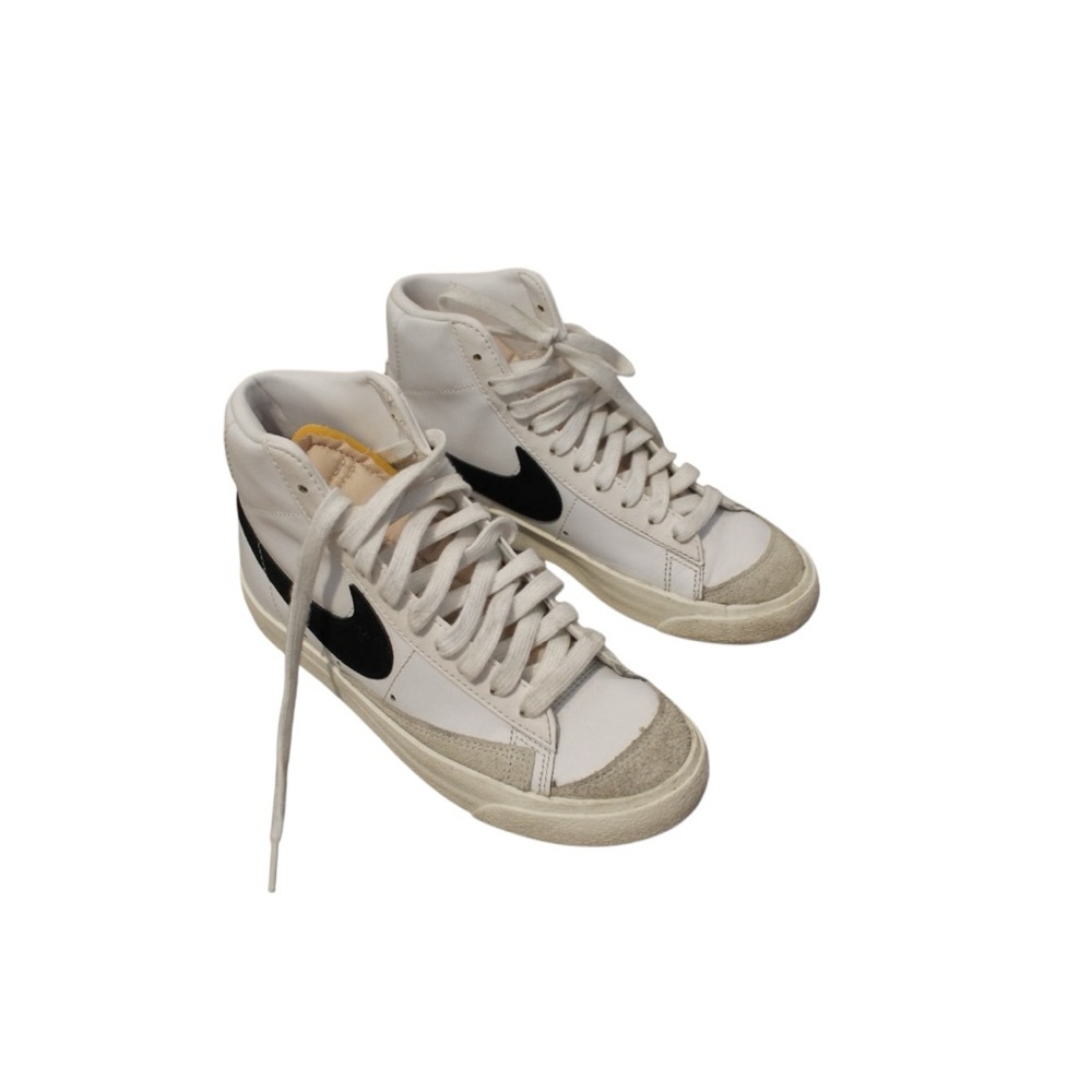Nike White and Black‎ High-Top Sneakers
